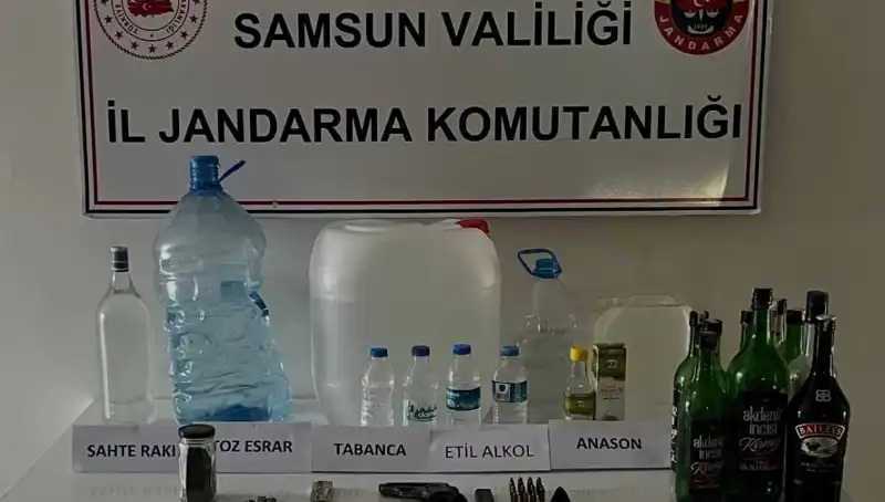 Samsun’da Sahte İçki Operasyonu: Litrelerce Zararlı İçki Ele Geçirildi!